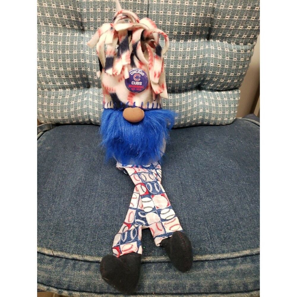 Hand Crafted Chicago Cubs Plush Gnome